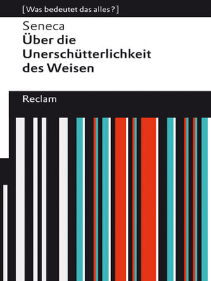 cover image of Über die Unerschütterlichkeit des Weisen